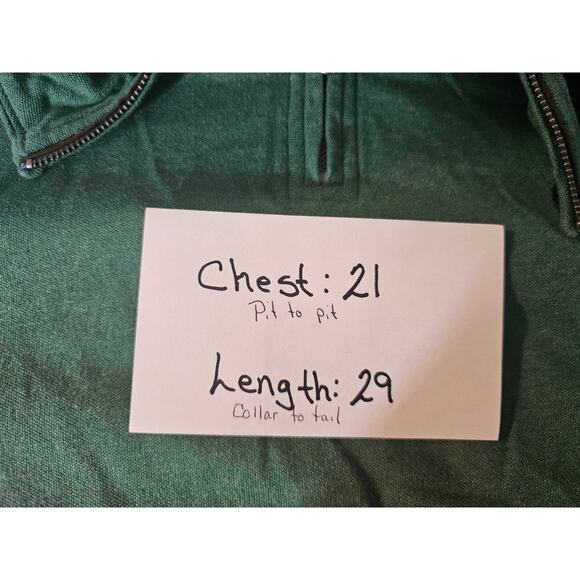 Chaps Green Men’s Long Sleeve 1/4 Zip Pullover Fleece Shirt Soft Size Medium - Picture 7 of 7